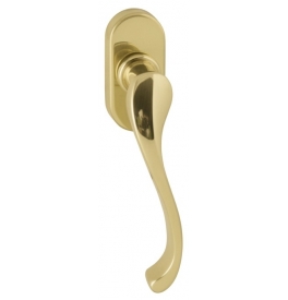 Kľučka na okno DK - CAST - R - Zlatá lesklá